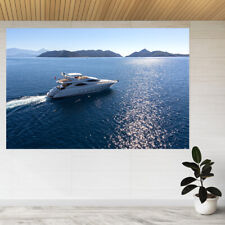 Luxury Yacht Aerial View 3d View Wall Sticker Poster Decal A847