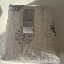 Branded mini olive trees Pencil pleat curtains 90x90” 228x228cm Duckegg