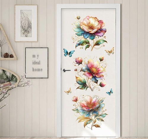 Multi color flower wall - multi-color,