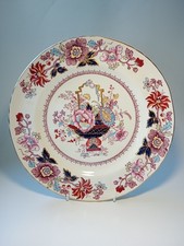 Mason's Ironstone Brocade 10.5" Floral Hand Finished Dinner Plate