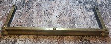 Antique Extendable Brass Fire Fender Kerb Extendable Approx 100cm to 134cm