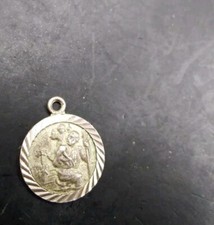 Vintage Fully Hallmarked Silver St Christopher Pendant (Small)