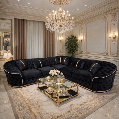Ambassador corner sofa black - ambassador,
