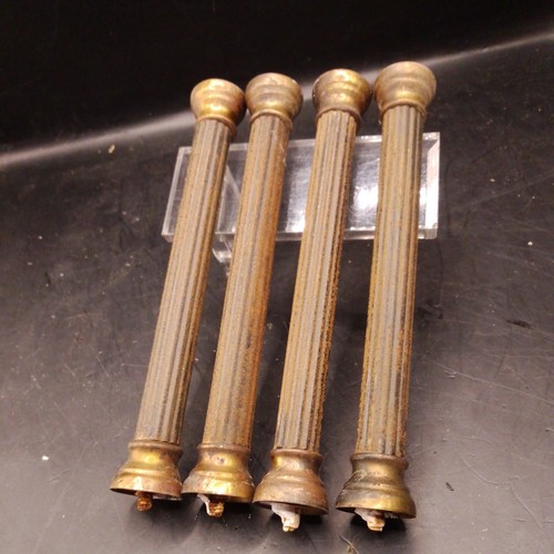Antique slate clock columns - antique,