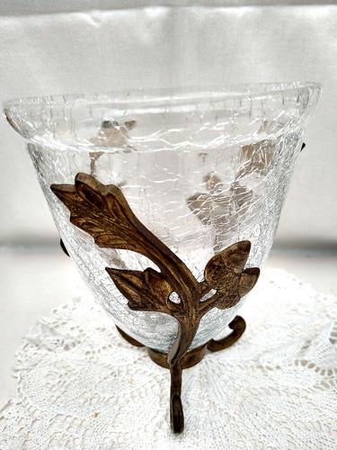 Vintage heavy crackle glass - vintage,