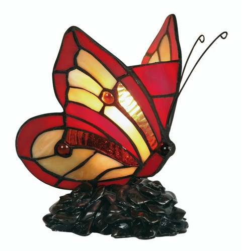 Tiffany table light floor - tiffany, red