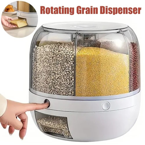 Grid food dispenser - 6-grid, airtight