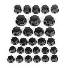 30pcs Motorcycle Black Plastic