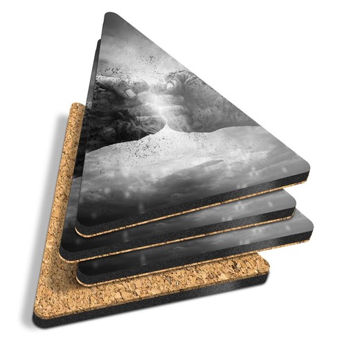 Triangle coasters bw - coasters,