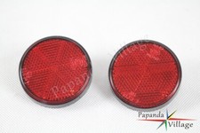 Pair Round Red Reflector Side