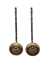 2 X Copper Hanging Bed Warmer