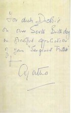 AGATHA CHRISTIE Signed Letter