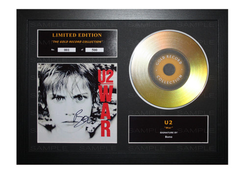 Signed gold disc album ltd - u2,
