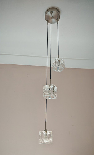 Led glass ice cube - -,
