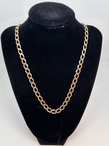 9ct solid gold curb - 9ct, 29g