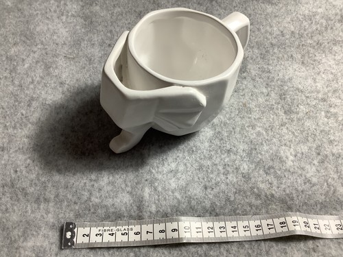 Elephant ceramic cup - white, 17