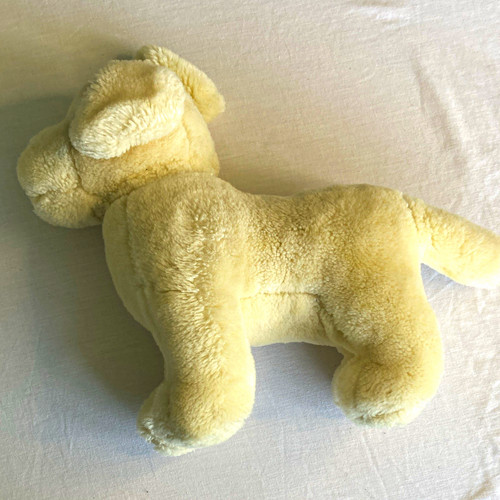 Cream white plush puppy - cream/white,