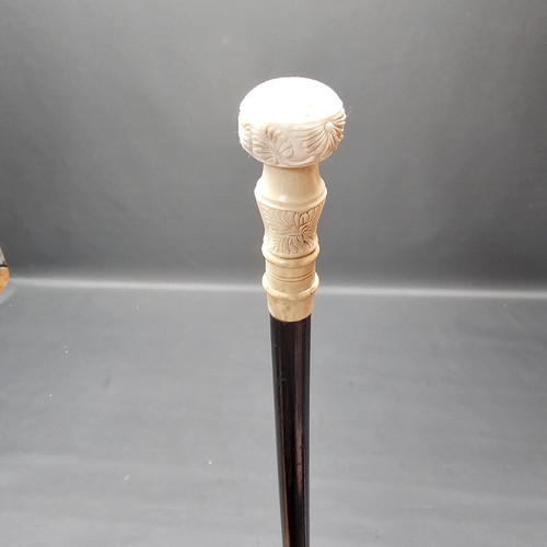 Old cane walking stick - old,