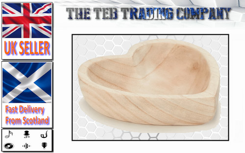 Natural wooden heart bowl - heart,