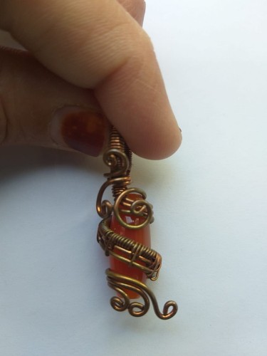 Wire wrap pendant - wrap, coroline