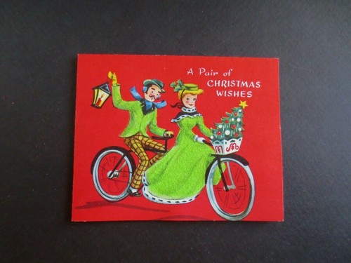 Vintage unused flocked xmas - unused,