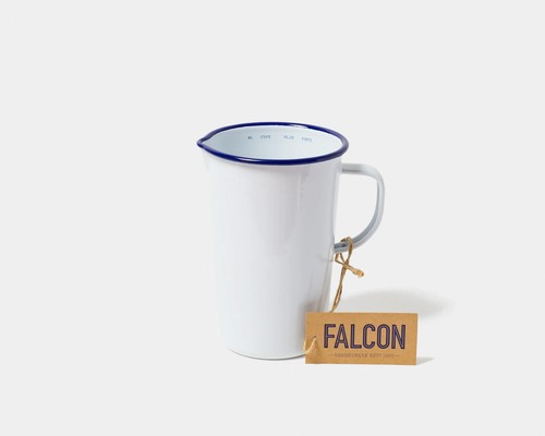 Enamel pint jug white - enamel,