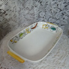 Vintage MCM Rorstrand Granada Sweden Fruit Pattern Ovenware Dish No7