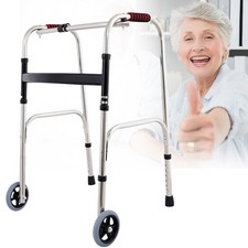 Eazy Folding Walking Frame with Wheels – Lightweight Adjustable Zimmer Frame UK