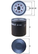 Oil Filter MAHLE Fits FORD