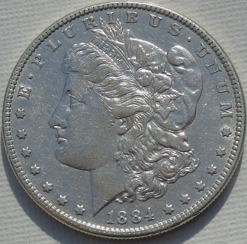 1884 usa silver - silver, dollar