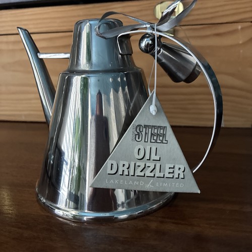 Stainless steel lidded oil - stainless,