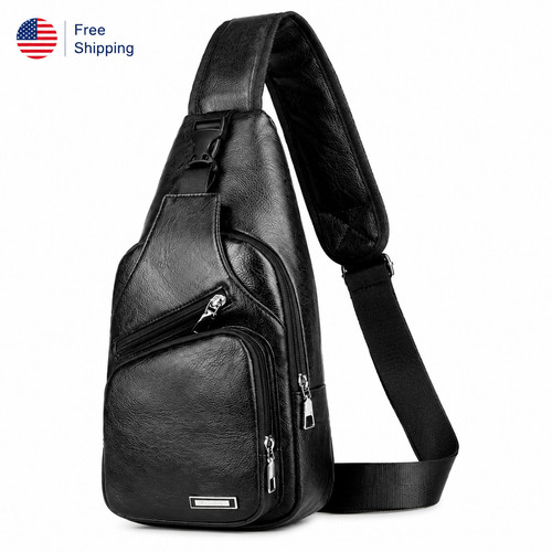 Men black faux leather - men's,