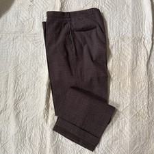 Vintage 1940s 1950s Brown Wool