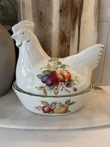 Vintage ceramic foral cream - vintage,