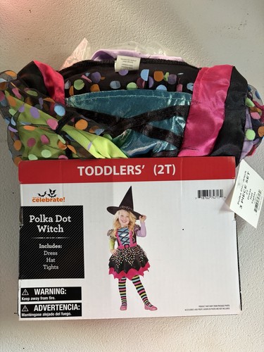 Polka dot witch girls - witch,