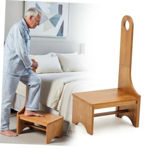 Wooden step stool - step, handle