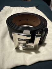 Men’s Black Leather Fendi Belt (95)