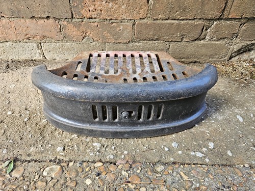 Vintage cast iron fire grate - vintage,
