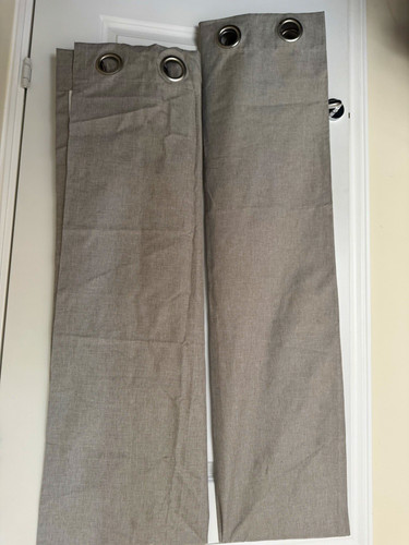 Dunelm grey polyester eyelet - dunelm,