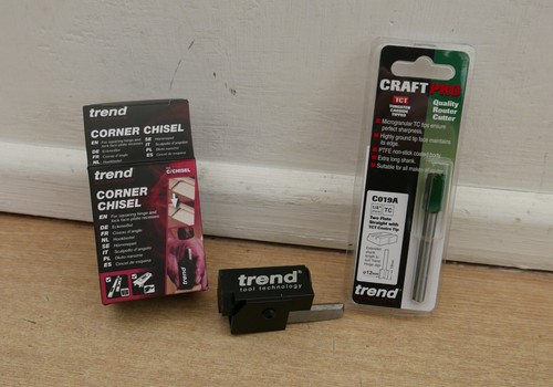 Trend hinge jig corner chisel - hinge,