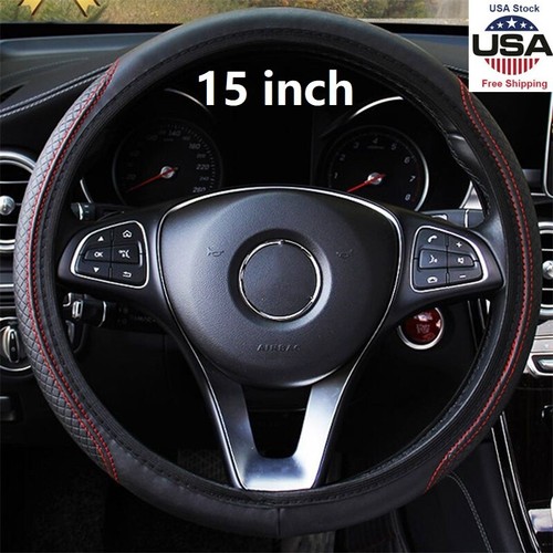 Leather steering wheel - 15''leather,