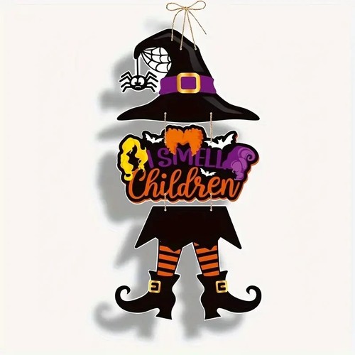 Halloween witch welcome sign - halloween,