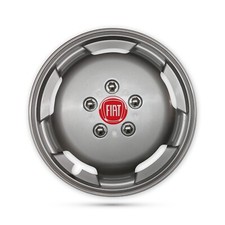 For Fiat Ducato Motorhome Camper Van 4x 16” Deep Dish Silver Wheel Trims Red