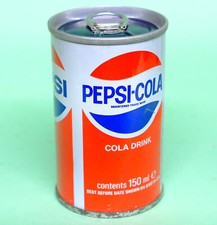 Mini Pepsi Cola Can England 1986 150ml Blue Top - Great Colors & Condition!