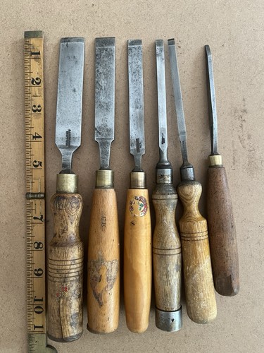 Vintage set firmer chisels - of,