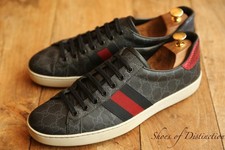 Gucci Ace Supreme GG Monogram Leather Shoes Trainers Sneakers Mens UK 11 US 12