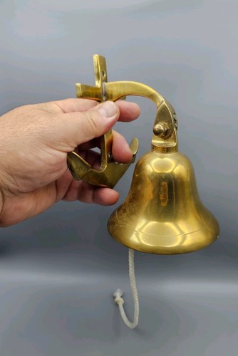 Nautical ship bell mounted - nautical,