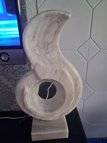 Large 40cm solid white marble - large,