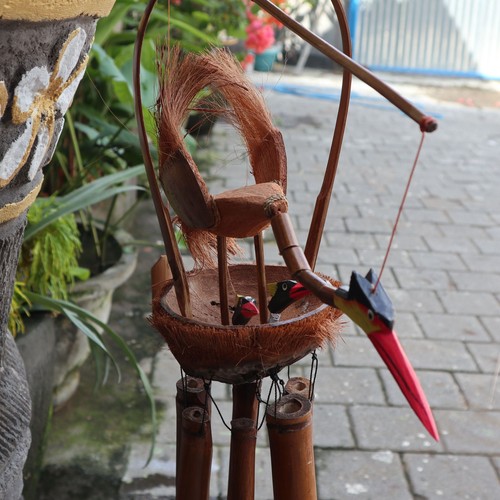 Bamboo windchime natural - -,