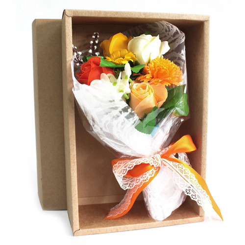 Boxed hand soap flower bouquet - boxed,